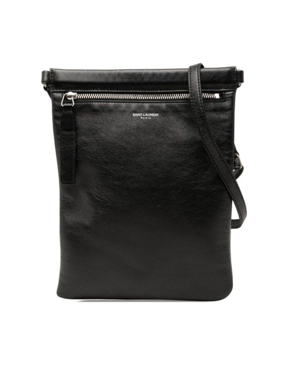 Saint Laurent Shoulder Bag Pochette Black Leather